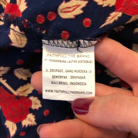 Faithfull the Brand Ellie Dress in Rose Print - Picture 8 of 8